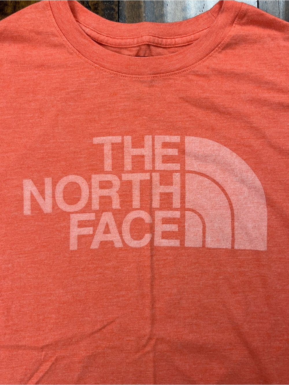 The North Face Orange Half Dome Graphic Logo Circular Design Tee Women’s Small. - Picture 2 of 8